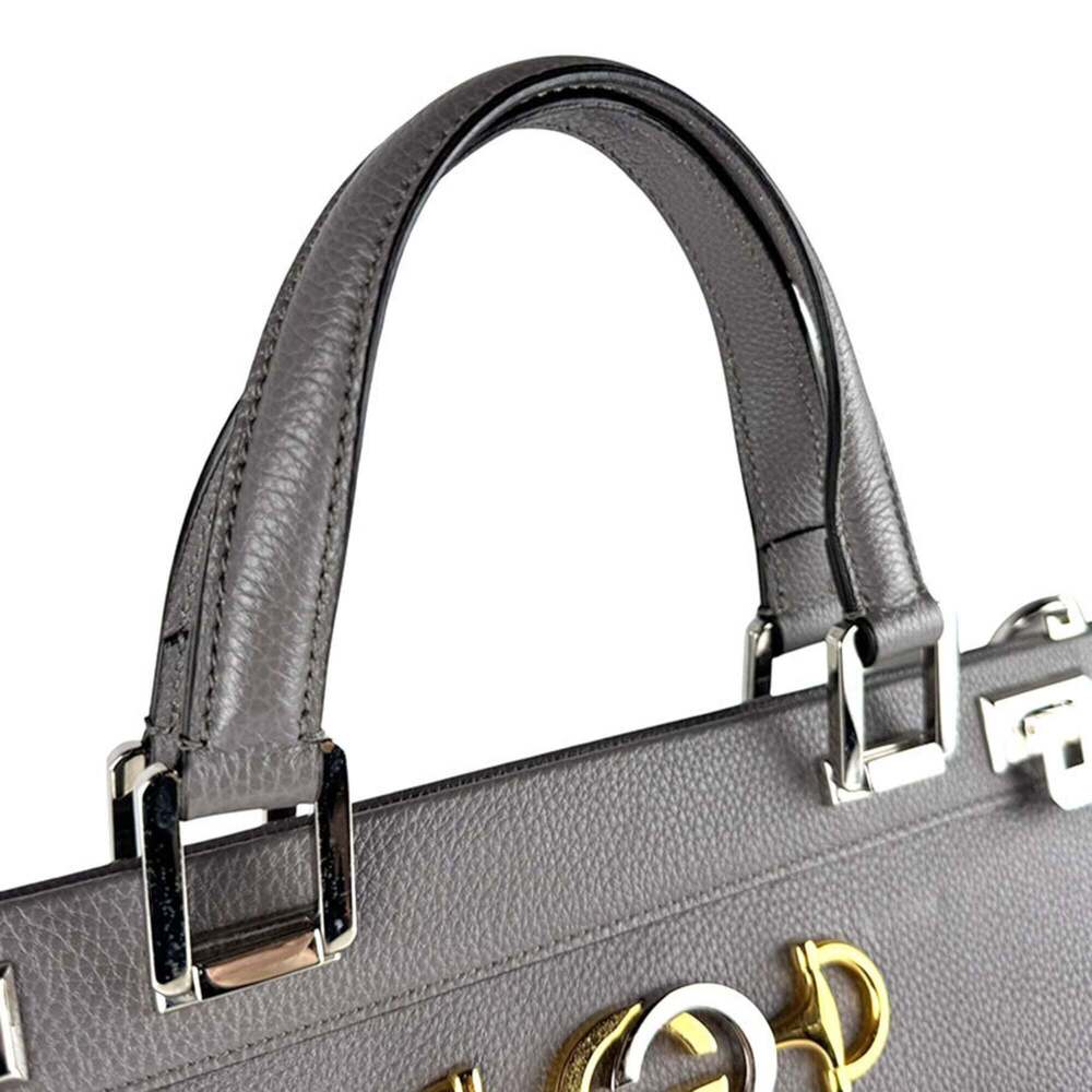 GUCCI Gray Leather Shoulder Bag - Picture 10 of 14